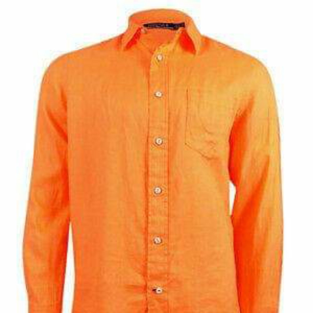 NAUTICA MEN 100% LINEN LONG SLEEVE SHIRT